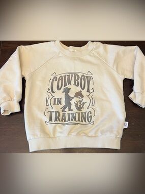 Kids 'Cowboy in Training' Cream Sweatshirt
